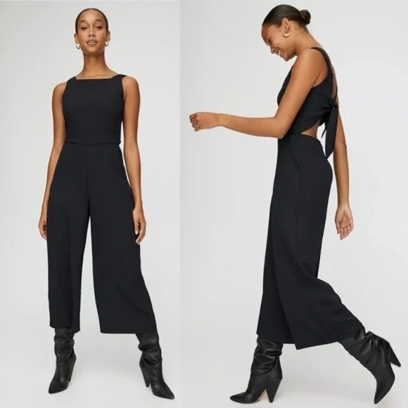 Aritzia Pants - Aritzia Wilfred Ecoulement Squareneck Jumpsuit - Black 8